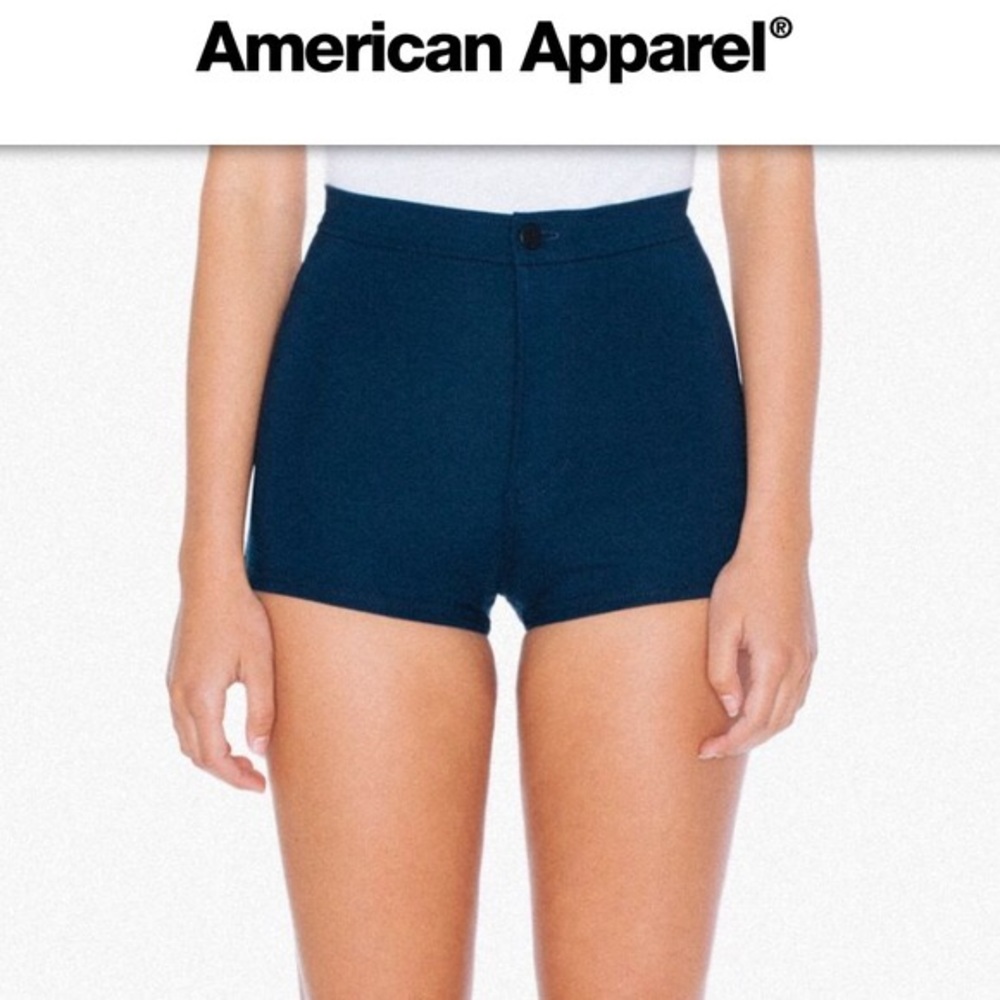 American Apparel Matte Black Disco Shorts